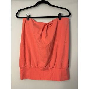 Y2K Bra Tops Women's Coral Strapless Tube Top Blouson Tank Top‎ L/G